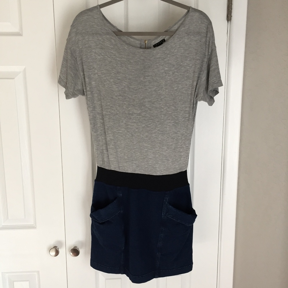 Theory Denim Mini T-Shirt Dress